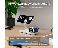 Voomy belaidė įkrovimo stotelė 3 viename, 15 W, Qi, USB-C, W3S