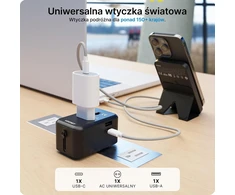 Voomy universalus kelioninis adapteris 150+ šalių su 2 USB jungtimis 8720153812153