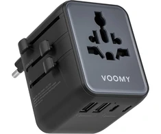 Voomy universalus kelioninis kištukų adapteris 2500 W su 3 USB-C ir 2 USB-A prievadais Y628
