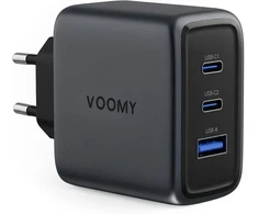 Voomy USB-C GaN įkroviklis 65 W su 2 USB-C ir USB-A jungtimis M6