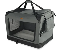 VOUNOT sulankstomas transportavimo krepšys šunims ir katėms 70 × 52 × 52 cm, pilkas, 8425468232029