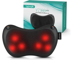 VOYOR-HEALTH Shiatsu masažinė pagalvė kaklui ir nugarai su šildymu, 6 mazgais YZ100