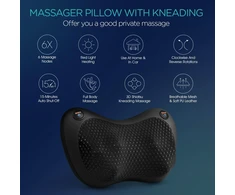 VOYOR-HEALTH Shiatsu masažinė pagalvė kaklui ir nugarai su šildymu, 6 mazgais YZ100