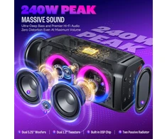 W-KING nešiojama Bluetooth kolonėlė, 100 W, IPX6, su mikrofono ir gitaros įvestimi, T11