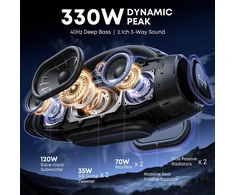 W-KING nešiojama Bluetooth kolonėlė 200 W RMS, IPX7, subas, EQ, X20