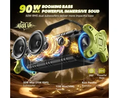 W-KING nešiojama Bluetooth kolonėlė 90W, 50W RMS, IPX6, NFC, 5200mAh, D8