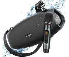 W-KING nešiojama Bluetooth kolonėlė su belaidžiu mikrofonu, 70 W RMS, IPX6, X10 MIC