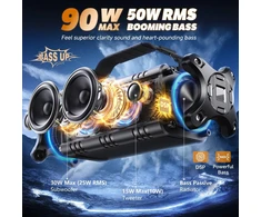 W-KING nešiojamas Bluetooth garsiakalbis 50 W, IPX6, stereofoninis garsas, NFC, D8