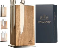 Waldland magnetinis peilių laikymo blokas, pasukamas 360°, akacijos mediena, vieta 8–12 peilių