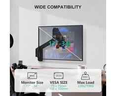 WALI sieninis monitoriaus laikiklis iki 32 colių, 9kg, VESA 75 × 75/100 × 100, GSWM001