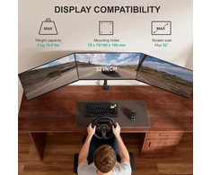WALI trigubas stalinis monitorių laikiklis iki 27 colių, VESA 75 × 75/100 × 100 mm, GSDM003