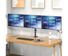 WALI trijų monitorių stalinis laikiklis iki 27 colių, VESA 75/100 mm M003S