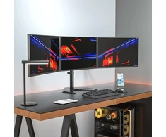 WALI trijų monitorių stalinis laikiklis iki 27 colių, 10 kg, VESA, MF003