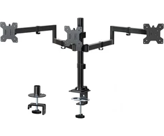 WALI trijų monitorių stalinis laikiklis iki 27 colių, VESA 75/100 mm M003S
