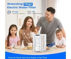 Waterdrop elektrinis vandens filtras su 6 l talpos indeliu, aktyvios anglies ir jonų mainų filtracija, WD-ED04 W