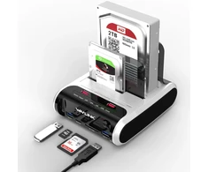 WAVLINK dviejų lizdų SATA HDD ir SSD dokavimo stotelė su USB 3.0 ir klonavimu RC-ST336A-EU