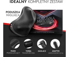 Wellax Shiatsu masažinė pagalvė su šildymu, 360° sukimu ir 3 greičiais We003
