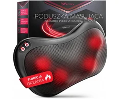 Wellax Shiatsu masažinė pagalvė su šildymu, 360° sukimu ir 3 greičiais We003