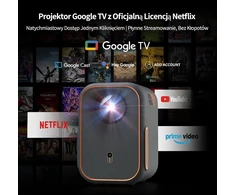 WEMAX nešiojamasis Full HD 1080p projektorius su Google TV, Wi-Fi ir Bluetooth VP01
