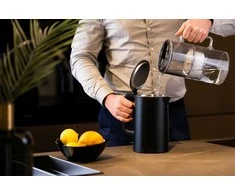 Wessper stiklinė vandens karafė su filtru, 3L, karščiui atsparus stiklas, juoda, WES201-BK-S