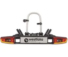 Westfalia dviračių laikiklis automobiliui, aliuminis, 2 dviračiams, 60 kg, juodas/sidabrinis, 350050600001