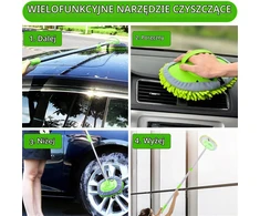 WillingHeart automobilio plovimo šluota su mikropluošto galvute ir 120 cm kotu 8425511692599