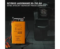 Wiltec akumuliatorių įkroviklis su paleidimo funkcija 12 V/24 V 75 A/400 A 30560