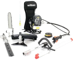 Wiltec benzininis sodo daugiafunkcis įrankis 4 viename su 2 taktų varikliu, 43 cm, 64755