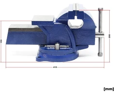 Wiltec darbastalinės spaustuvės su 150 mm žiaunomis ir priekalu, modelis 61865