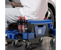 Wiltec dirbtuvių taburetė su stalčiumi ir 6 dėžutėmis, iki 150 kg, 99 x 47 x 39 cm, 65008