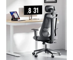 Wiltec ergonominė biuro kėdė su reguliuojamu galvos atlošu ir juosmens atrama 64986