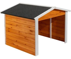 Wiltec garažas robotui vejapjovei iš eglės medienos 87 x 70 x 80 cm, modelis 60319
