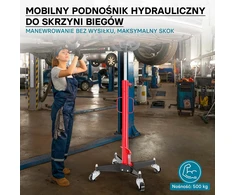 Wiltec hidraulinis pavarų dėžės keltuvas 500 kg, 110–190 cm, modelis 62420