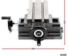 Wiltec kryžminis frezavimo stalas 220x100 mm, X 120 mm, Y 90 mm, 61009