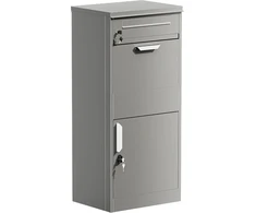 Wiltec laisvai pastatoma siuntų ir laiškų dėžė 50 x 37 x 112 cm, pilka, 64851
