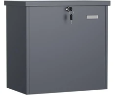 Wiltec laisvai pastatoma siuntų ir laiškų dėžė 50 l, antracito spalvos, 63093