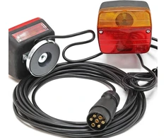 Wiltec magnetinių galinių žibintų komplektas priekabai, 12 V, 7 kontaktų, 7.5 m, 62358