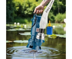 Wiltec nešvaraus vandens siurblys 1500 W, 36000 l/h su plūdiniu jungikliu ir 20 m žarna, 62821