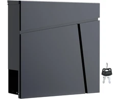 Wiltec pašto dėžutė V23 iš cinkuoto plieno su užraktu, 37 x 10,2 x 37 cm, 60537