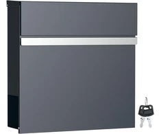 Wiltec pašto dėžutė V50 iš cinkuoto plieno, antracito spalvos, rakinama, 60990