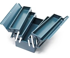 Wiltec plieninė įrankių dėžė 530 x 200 x 200 mm su 5 skyriais, modelis 61820