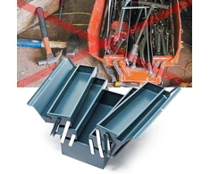 Wiltec plieninė įrankių dėžė 530 x 200 x 200 mm su 5 skyriais, modelis 61820