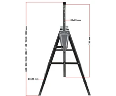 Wiltec reguliuojamo aukščio sulankstomi statybiniai ožiai 80–130 cm, 200 kg, 61475