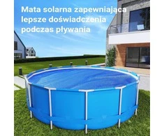 Wiltec saulės šildymo danga baseinui, apvali, 3,6 m skersmens, mėlyna, 400 µ storio