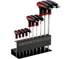 Wiltec T formos šešiakampių raktų rinkinys 11 vnt., 2–10 mm, chromo-vanadžio plienas, 61287