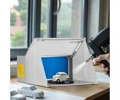 Wiltec XPOtool dažų purškimo kabina aerografui su filtracija, LED apšvietimu, 4 m³/min, 34268