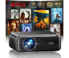 WiMiUS išmanusis projektorius Full HD 1080p, 1000 ANSI lm, Wi-Fi 6, Bluetooth P62 Pro