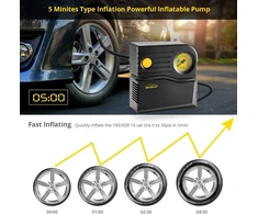WindGallop elektrinis automobilinis padangų kompresorius 12 V, 150 psi, LD-1608