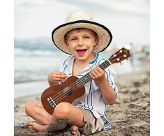 Winzz Sopraninės ukulelės rinkinys pradedantiesiems, rudas