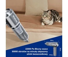 Wirelume belaidis rankinis dulkių siurblys 22000Pa 120 W HEPA filtras akumuliatorinis ST-6653Plus